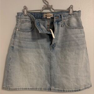Madewell Faded Blue Denim Skirt fitzgerald wash
